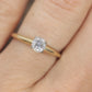 14k Round Diamond Solitaire Ring . Petite 0.28ct Diamond Engagement Ring. ST(195/50)