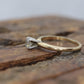 14k Round Diamond Solitaire Ring . Petite 0.28ct Diamond Engagement Ring. ST(195/50)