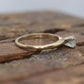 14k Round Diamond Solitaire Ring . Petite 0.28ct Diamond Engagement Ring. ST(195/50)