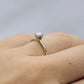 14k Round Diamond Solitaire Ring . Petite 0.28ct Diamond Engagement Ring. ST(195/50)