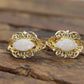 14k Marquise Opal Filigree Butterfly 14k Gold Stud Earrings. st(46/00)