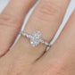Marquise Diamond Solitaire Halo Ring . 14k White Gold HALO Diamond Petite 0.20ct Engagement Ring st(161/00)