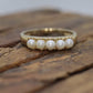14k Pearl Cluster ring. Straight Pearl Cluster Band. st (69/00)