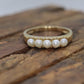 14k Pearl Cluster ring. Straight Pearl Cluster Band. st (69/00)