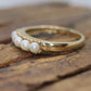 14k Pearl Cluster ring. Straight Pearl Cluster Band. st (69/00)