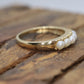 14k Pearl Cluster ring. Straight Pearl Cluster Band. st (69/00)