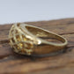 10k Citrine Cluster with Cage band. Citrine cocktail statement ring or Wedding band st(149/50)