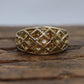 10k Citrine Cluster with Cage band. Citrine cocktail statement ring or Wedding band st(149/50)
