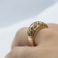 10k Citrine Cluster with Cage band. Citrine cocktail statement ring or Wedding band st(149/50)