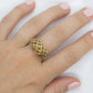 10k Citrine Cluster with Cage band. Citrine cocktail statement ring or Wedding band st(149/50)