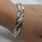 Vintage HEAVY Sterling Silver 925 Braided Herringbone Chain Bracelet 10mm and 22in 13.9g st(10/06)