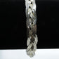 Vintage HEAVY Sterling Silver 925 Braided Herringbone Chain Bracelet 10mm and 22in 13.9g st(10/06)