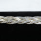 Vintage HEAVY Sterling Silver 925 Braided Herringbone Chain Bracelet 10mm and 22in 13.9g st(10/06)