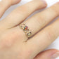 Black Hills Gold Ring with Ammolite gem . 10k Black Hills Gold Ammolite Pear cut band. Vintage Black Hills gold. st(71/30)