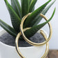 14k Gold Puffed Hollow HOOP Earrings. Large HOOP earrings by JCM Jacmel. Wide Hoops. st54/63