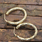 14k Gold Puffed Hollow HOOP Earrings. Large Oval HOOP earrings Twisted design. Wide Hoops. st54/63