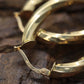 14k Gold Puffed Hollow HOOP Earrings. Large Oval HOOP earrings Twisted design. Wide Hoops. st54/63