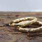 14k Gold Puffed Hollow HOOP Earrings. Large Oval HOOP earrings Twisted design. Wide Hoops. st54/63
