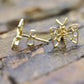 14k Filigree Butterfly 14k Gold Stud Earrings. st(18/68)