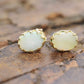 Mother of Pearl  14k Gold Stud drop Earrings. MOP st(18/68)