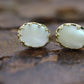 Mother of Pearl  14k Gold Stud drop Earrings. MOP st(18/68)