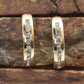 14k Gold Half HOOP Diamond Earrings. 14k Polish Gloss Channel Set Diamonds earrings. 0.45ctw diamonds. st103/50