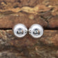 18k Gold Ball Dainty earrings. White Gold Jacmel. JCM Sphere st(92/11)