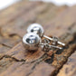 18k Gold Ball Dainty earrings. White Gold Jacmel. JCM Sphere st(92/11)