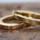 18k Gold Puffed Hollow Box HOOP Earrings. Square Cube HOOP earrings. st92/11