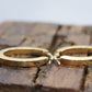 18k Gold Puffed Hollow Box HOOP Earrings. Square Cube HOOP earrings. st92/11