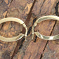 18k Gold Puffed Hollow Box HOOP Earrings. Square Cube HOOP earrings. st92/11