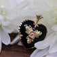 Black Hills Gold Pendant. 10k Heart and Onyx Black Hills Gold Pendant st(63/25)