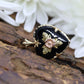 Black Hills Gold Pendant. 10k Heart and Onyx Black Hills Gold Pendant st(63/25)