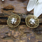 18k JABEL Diamond Stud earrings. Vintage Ornate Filigree design. st138/11