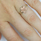 14k Flower Plumeria Diamond ring. Plumeria Ring 14k Rose Gold / Yellow Gold. Satin Textured. st48/87