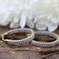 10k Diamond IN and OUT Hoop Earrings. Diamond Pave set diamond Inside Outside HOOP Earrings. st109/25