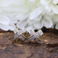14k gold Diamond cross X stud earrings. Criss X diamond ring. st(92/11)