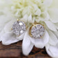 Diamond Flower Cluster Earrings.  Diamond Daisy 14k stud earrings. Diamond Stud 14k Yellow Gold Earrings. 0.42 ctw. st115/11