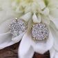 Diamond Flower Cluster Earrings.  Diamond Daisy 14k stud earrings. Diamond Stud 14k Yellow Gold Earrings. 0.42 ctw. st115/11