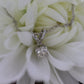 14k Diamond Solitaire Pendant. 14k White gold wheat necklace. st(126/50)