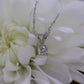 14k Diamond Solitaire Pendant. 14k White gold wheat necklace. st(126/50)