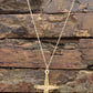 Black Hills Gold Cross Necklace. 10k multi tone Black Hills Gold Crucifix Pendant st(115/00)