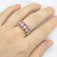 14k Ruby and Diamond Wide Cluster Filigree ring. 14k Yellow Gold and diamond ruby statement band st115/00