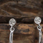 10k Diamond Earrings. Diamond Swirl Drop Dangle Earrings. 10k white gold. st(92/11)