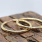 14k Gold Puffed Hollow HOOP Earrings. Large HOOP earrings by JCM Jacmel. Wide Hoops. st54/63