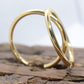 14k Gold Puffed Hollow HOOP Earrings. Large HOOP earrings by JCM Jacmel. Wide Hoops. st54/63