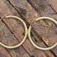 14k Gold Puffed Hollow HOOP Earrings. Large HOOP earrings by JCM Jacmel. Wide Hoops. st54/63