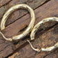 14k Gold Puffed Hollow HOOP Earrings. Large Oval HOOP earrings Twisted design. Wide Hoops. st54/63