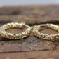 14k Gold Filigree Puffed Hollow HOOP Earrings. Intricate filigree HOOP earrings design. Hoops. st54/63
