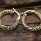 14k Gold Filigree Puffed Hollow HOOP Earrings. Intricate filigree HOOP earrings design. Hoops. st54/63